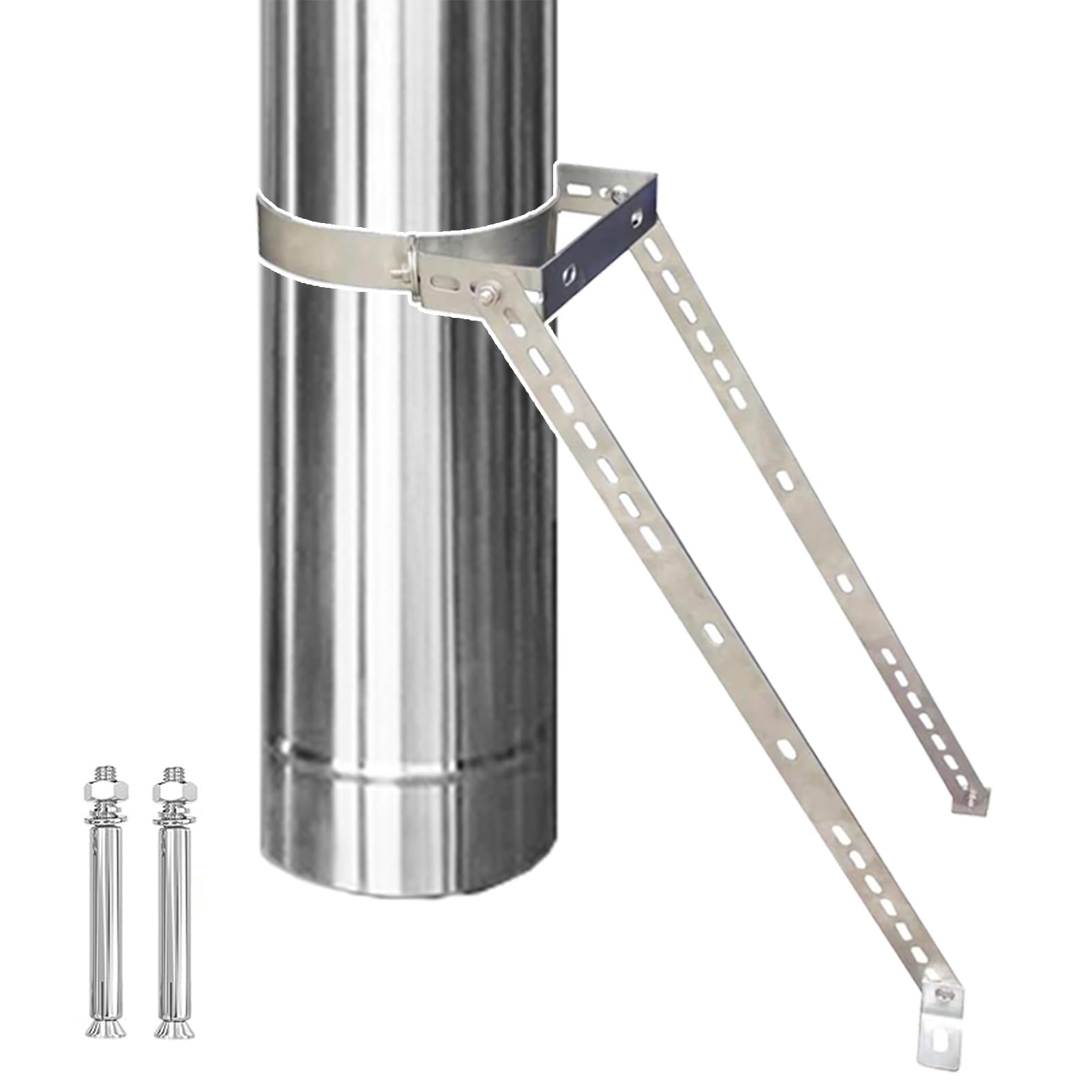 Support de conduit de cheminée réglable inox 250mm pour toiture
