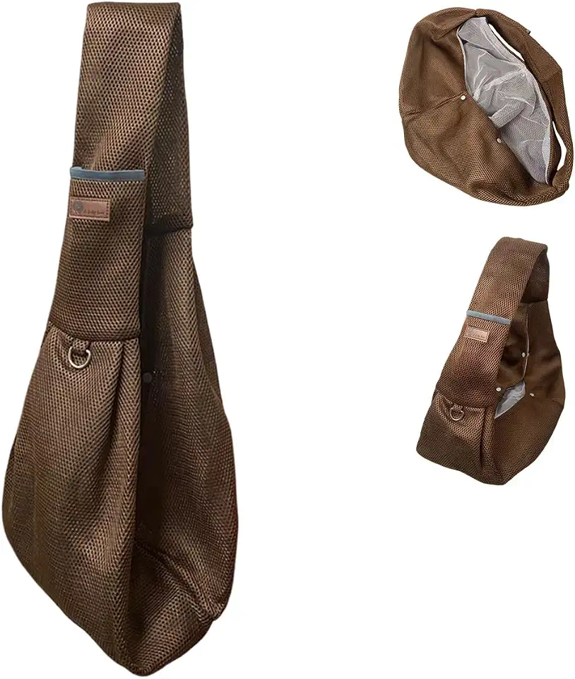 Bolsa de Transporte Animal Canguru Gato Cao Pet Malha Respiravel Tira de Ombro Tecido Confortavel Resistente