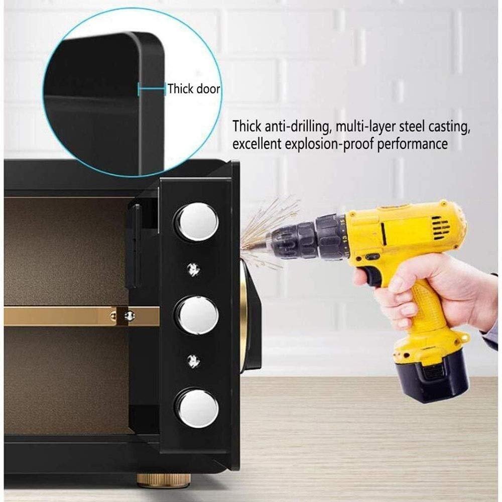 Caja Fuerte, Caja Fuerte Ignífuga E Impermeable para El Hogar Y Cajas De Seguridad contra Incendios, Totalmente De Acero, De Alta Capacidad, para Mesita De Noche, Antirro,
