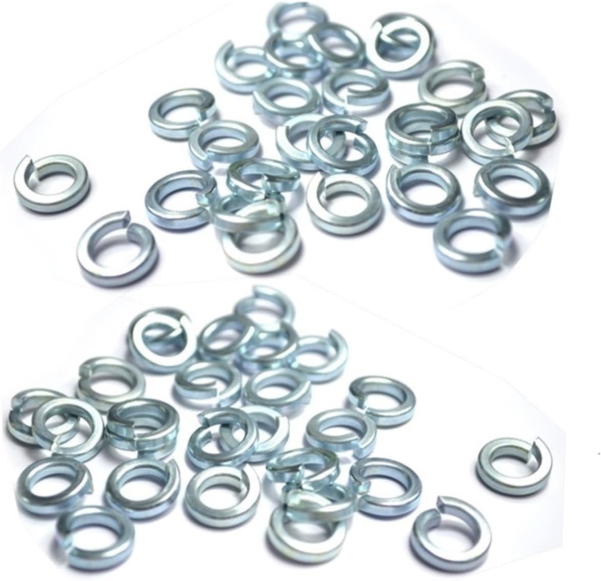 CREAP 1000pcs M2.5 Spring Washer Zinc Plated Carbon Steel Split Lock Washer Spring Gasket Cushion Pad Ring