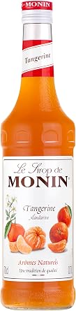 MONIN Premium Tangerine Syrup 700ml for Cocktails and Mocktails. Vegan-Friendly, Allergen-Free, 100% Natural Flavours and Colourings