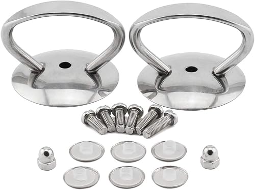 Miniatura 2 de PZRT - Pomo universal para tapa de olla, acero inoxidable, repuesto para utensilios de cocina, con tres tornillos de montaje y arandela de silicona