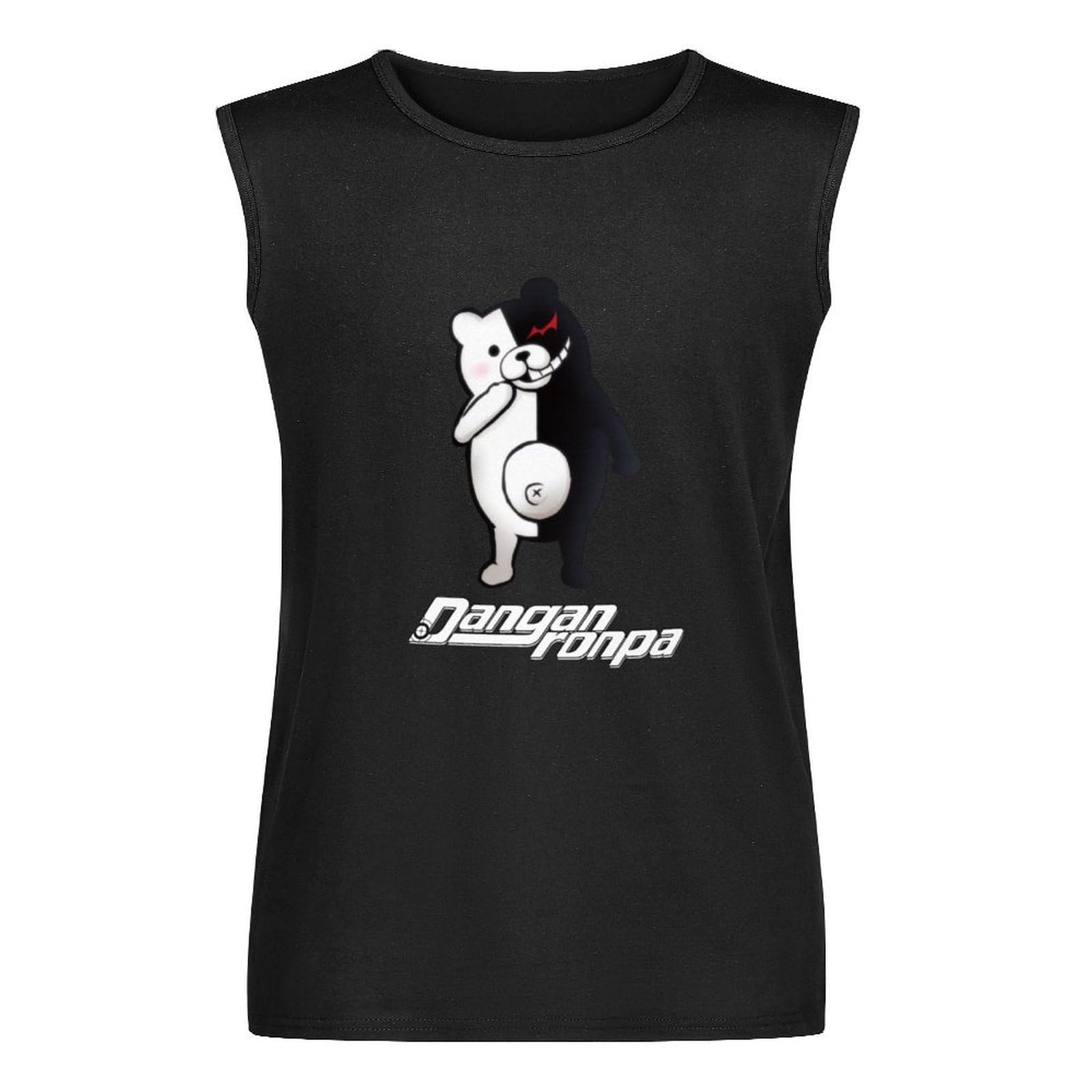 Men's summer Vest Tank Dangan Ronpa Danganronpa Monobear Monokuma Kuma Bear Game Anime Manga Men's Sleeveless T shirt Casual Tops Clothing