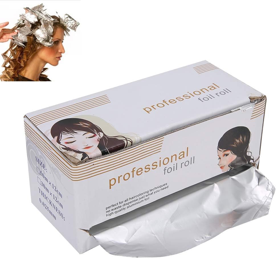 KASTWAVE Collection Foil Sheets, Aluminum Foil For Hair Professional Coloring/Highlighting Foil Sheets Foil Half Sheets For Hair For Caps, Foils & Wraps For Barber Shop (15cm*9m)
