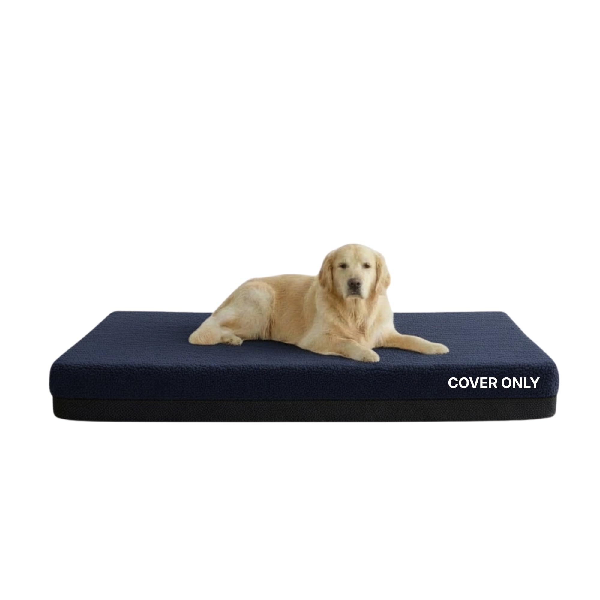 Kosiproducts Waterproof Dog Bed Mattress Non Slip Removable Washable Anti Pill Fleece Fabric Cover Only Navy Blue, To Fit 120cm x 90cm x 10cm โ image 1