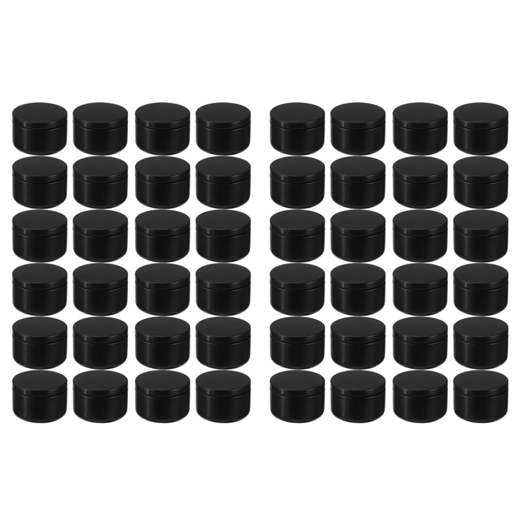 Vjsujehgy 48 Pcs Candle Jar Decorative Labels Empty Storage Tins Candle Tin Can Candlestick Holders Round Tin Containers, D