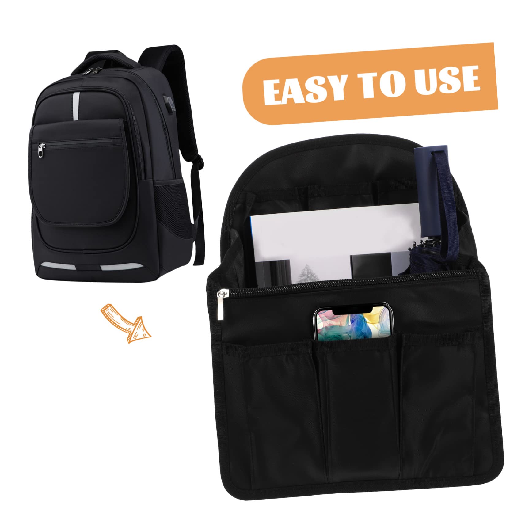 Healeved Organizador para Mochila Forro Interior Resistente Bolsa Interior para Mochila De Viaje para Bolso De Mano o Macuto Mujer