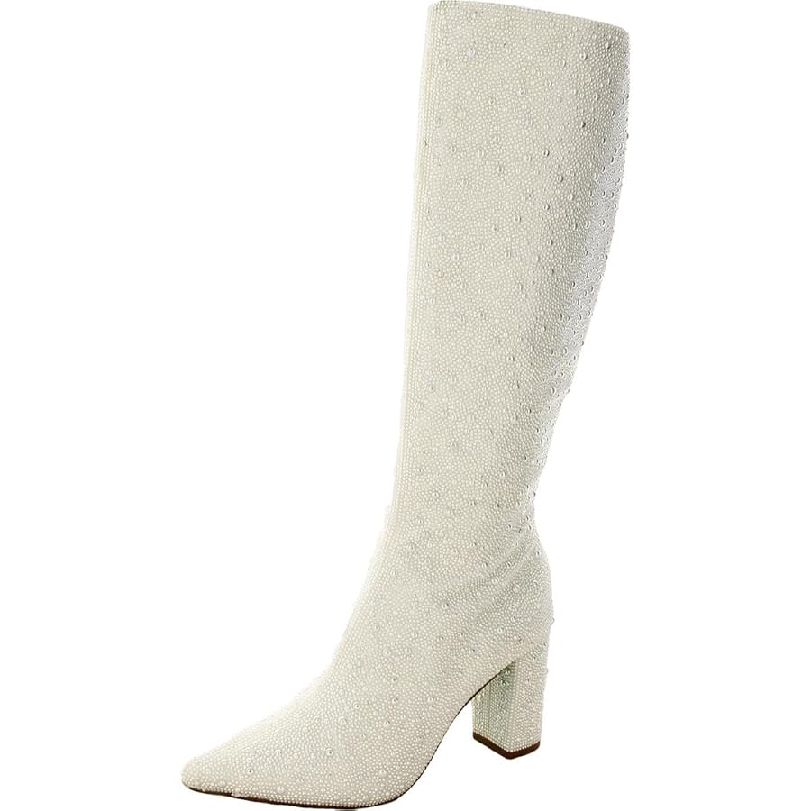 Amazon.com | Betsey Women's Candy Fashion Boot, Pearl, 6.5
