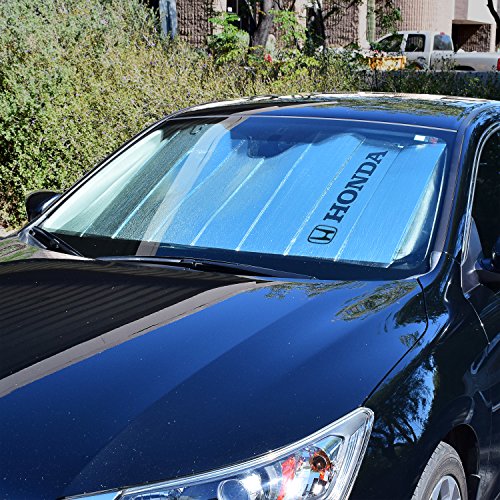 IPick Universal Stand-Up Windshield Sun Shade - 55.5" X 27", Fits Ford Mustang GT & Most Cars, 7-Layer Heat Reflective - View #2