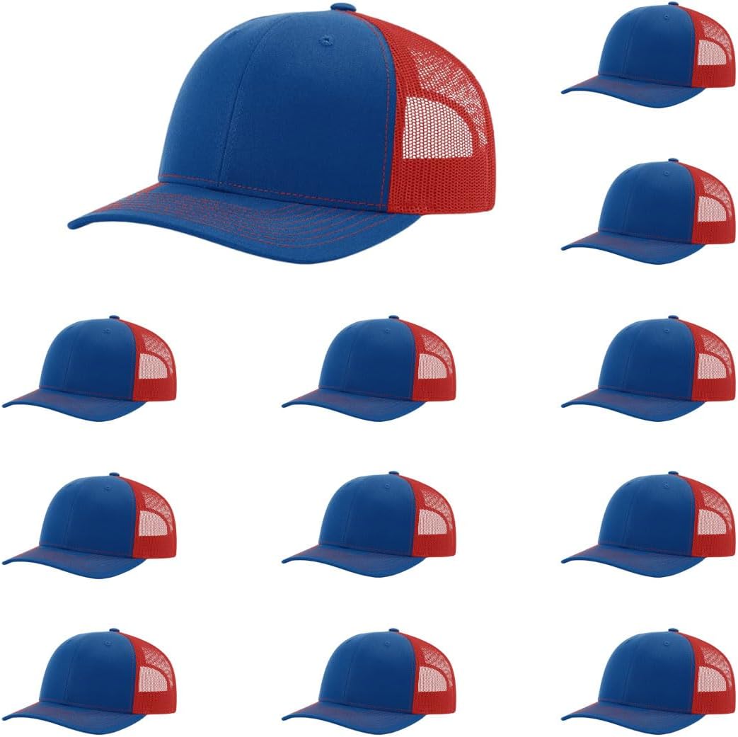 Richardson 112 Classic Six-Panel Adjustable Snapback Trucker Cap | Bulk Packs Available