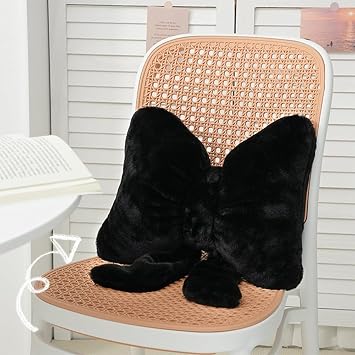 2Pack Bow Throw Pillow Soft Plush Aesthetic Bow Shaped Pillow for Sofa Backrest Decor