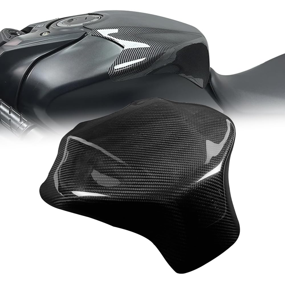 HEINMO Motorcycle Fuel Gas Tank Protector Cover 3K Real Carbon Fiber For Hon' CB650R CBR650R 2019-2025 Gloss Weave Finish Motorcycle Accessory