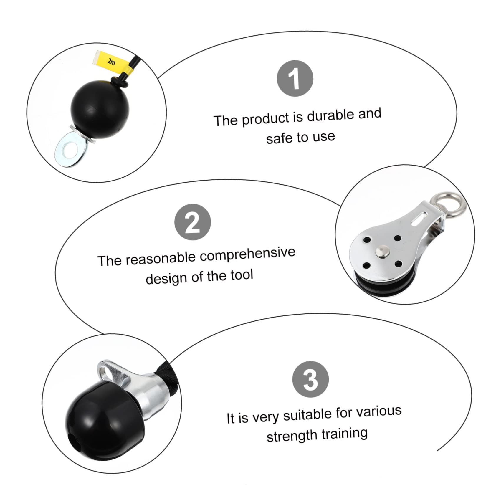 Kisangel Máquina De Pull-Down para Entrenamiento De Brazos Equipo De Poleas De Elevación Sistema De Poleas para Fuerza Muscular para Ejercicio Casa