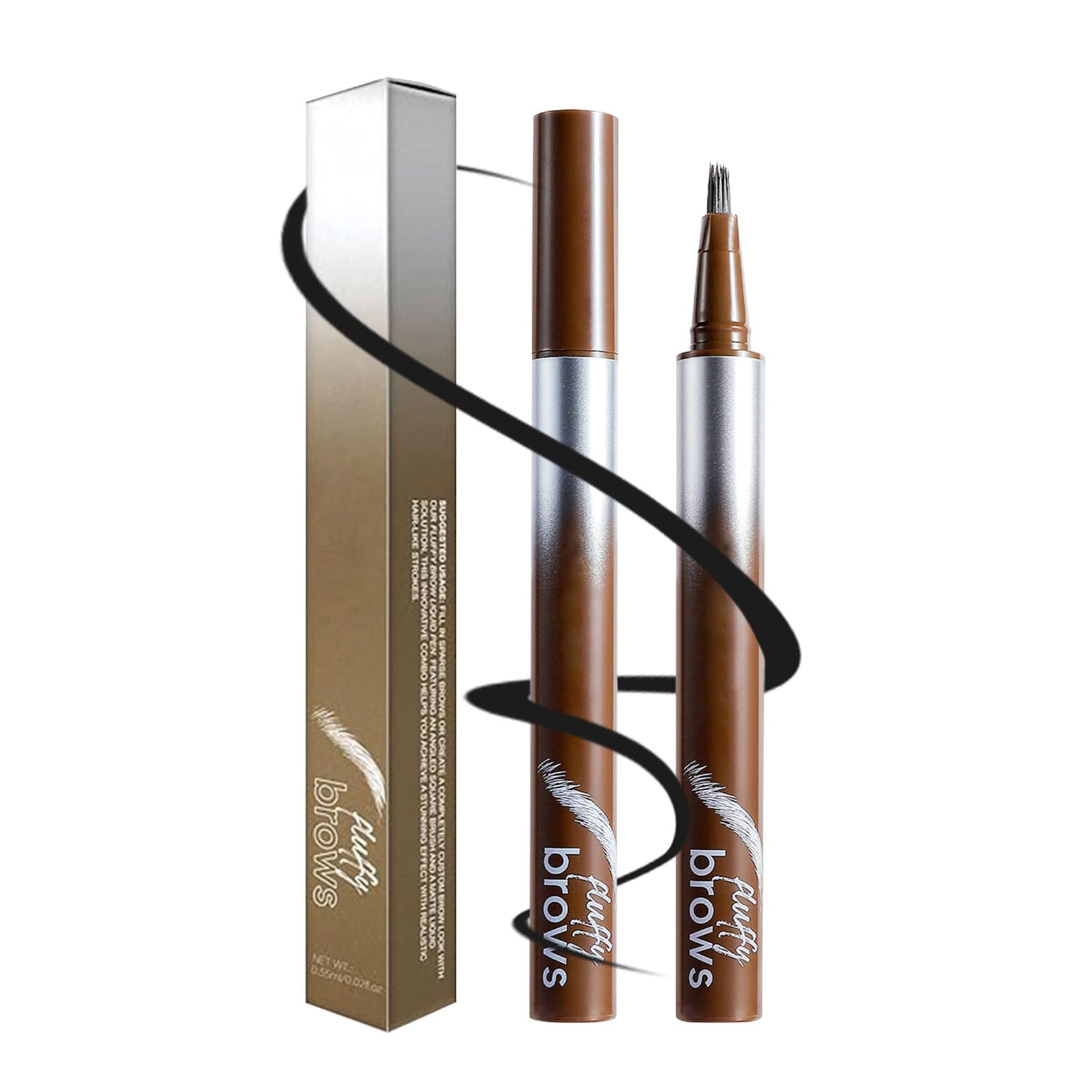Fluffy Brows Waterproof Eyebrow Pencil With Angled Brush For Natural Definition