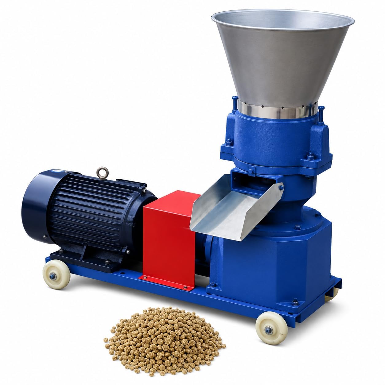 Macchina per pellet di legno, 4,5 kW motore in rame per cani Pellet Maker, 0,3 tonnellate all'ora uscita uniforme per la produzione di alimenti per animali domestici
