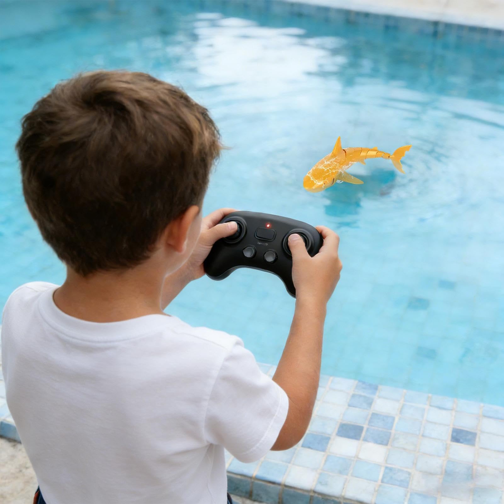 Giocattolo Dello Squalo RC – Modello Di Squalo Motorizzato Sommergibile, Creatura Oceanica Ad Alta Simulazione, Figura Di Gioco Telecomandata Impermeabile, Avventura Di Nuoto Realistica | Regalo Diver