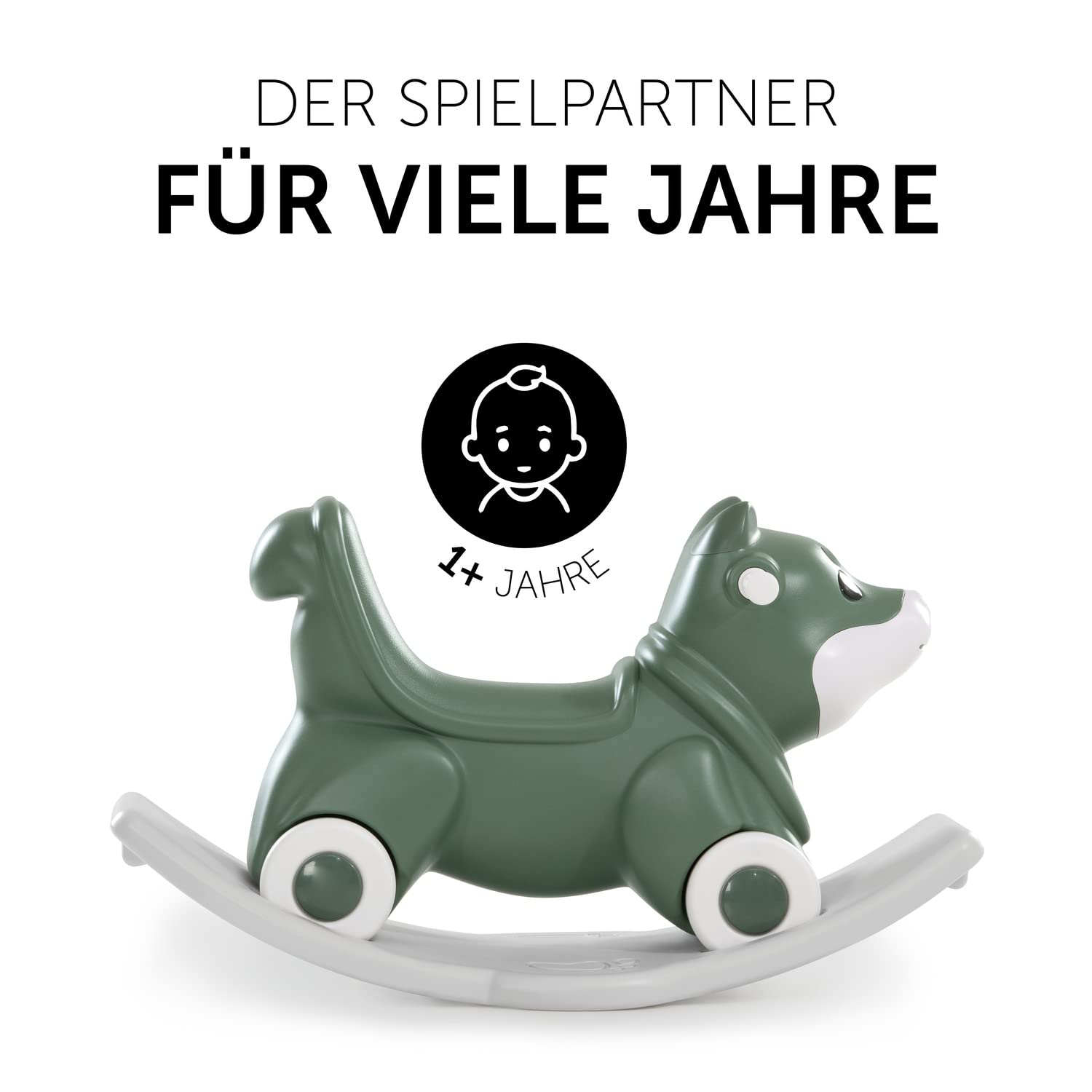 FANTASK 3-in-1 Schaukelpferd Als Schaukeltier, Rutschauto & Balance Board – Abnehmbares Board, Lenkrad – Für Kinder 1,5–6 Jahre (Flugzeug-Design)