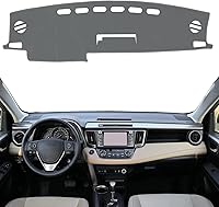 Vista 13 de SENSHINE para Toyota Rav4 2013 2014 2015 2016 2017 2018 Funda para Salpicadero, Funda para Consola Central, Alfombrilla para Tablero, Alfombra