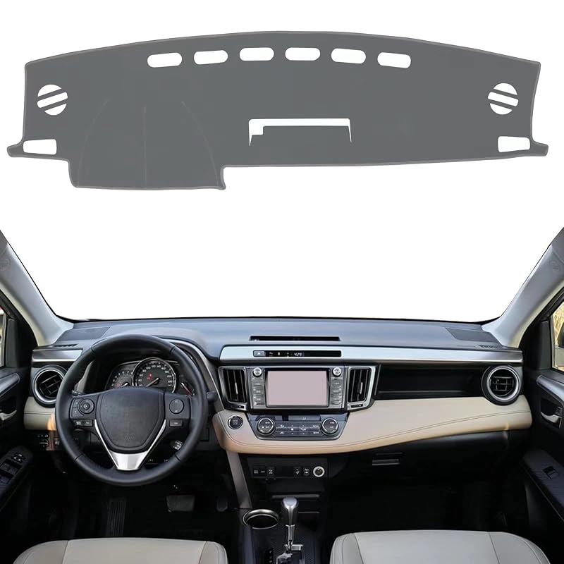 Capa para Painel Toyota RAV4 2013–2018 com acabamento cinza SENSHINE