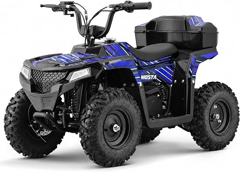 MOSTA 40cc Gas Four Wheelers, Gas Powered ATV for Kids, Blue