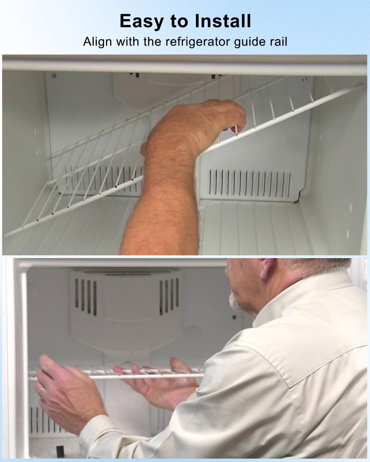 Refrigerator Wire Shelf Fit for Whirlpool Hotpoint Kitchenaid Maytag Refrigerator, Upright Freezer Wire Shelf Replace W10838313 W10837264 W10581579