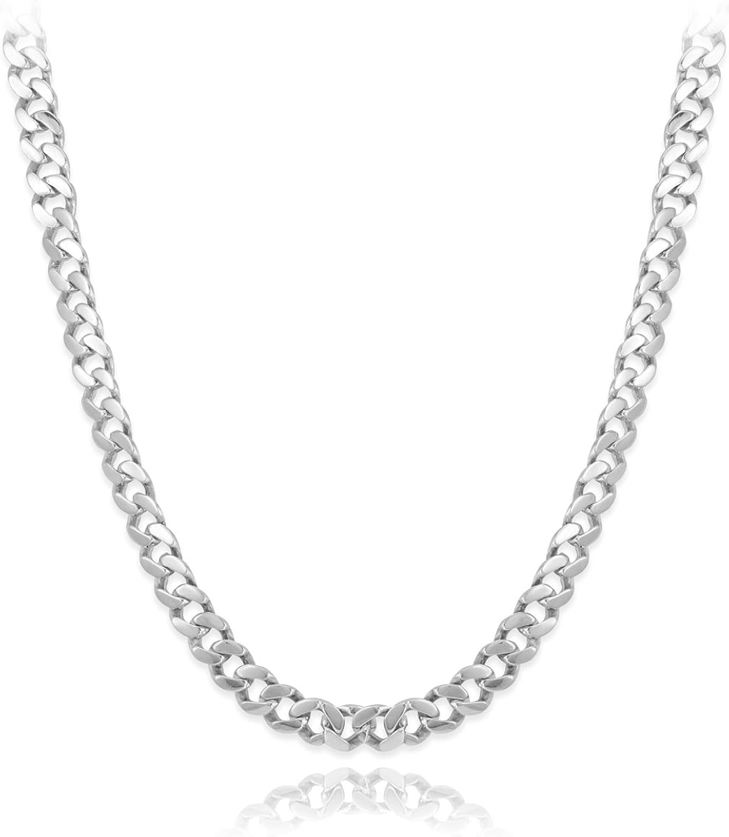Mens white gold chain necklace Clearance