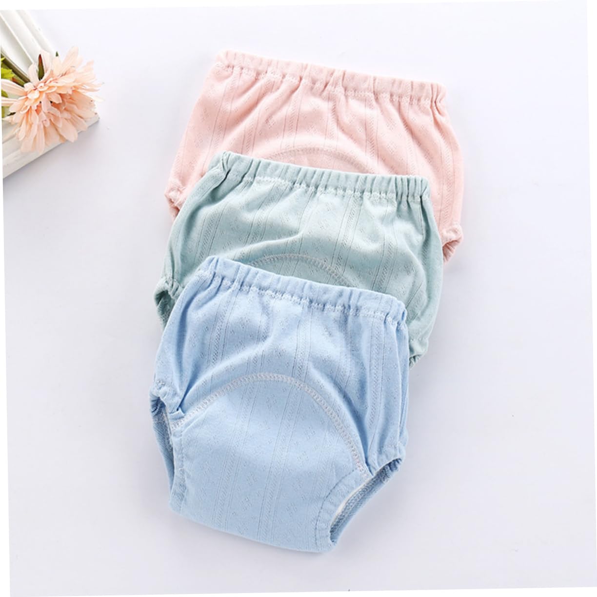Milisten Baby Potty Training Pants 4-layer Gazue Waterproof Breathable Reusable Infant Training Pants Blue for Outdoor Baby Photos