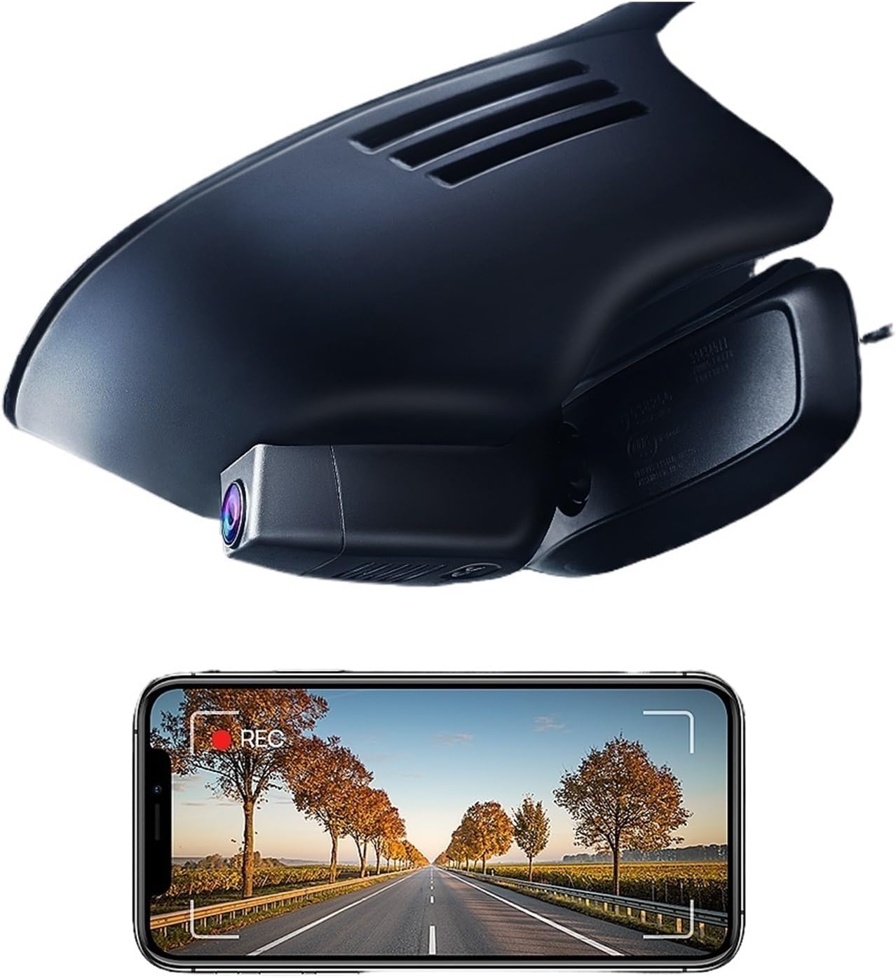 Image showing the original rearview mirror cover before installation of the dash camera.