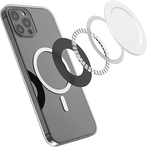 Miniatura 2 de metisinno Base magnética compatible con agarres de teléfono PopSocket y fundas MagSafe para iPhone, color blanco