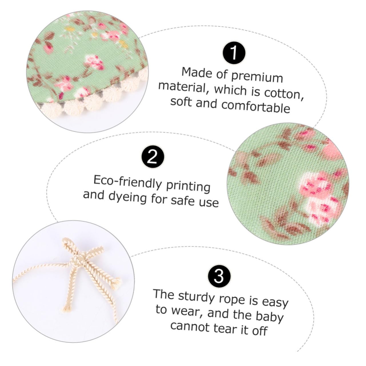 Abaodam Lot De 3 Bavoirs En Coton Doux Et Léger Pour Bébé Lot De 3 Pour Les Poussées Dentaires Pour Garçons Et Filles 2 Pièces X 3