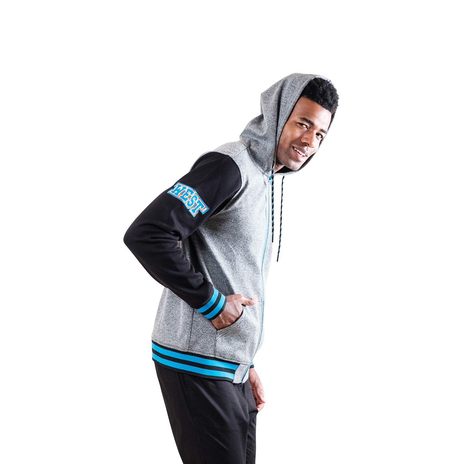 Ultra Game NBA Oklahoma City Thunder Mens Men's Full Zip Fleece Hoodie Letterman Varsity Jackett, Team Color, XL