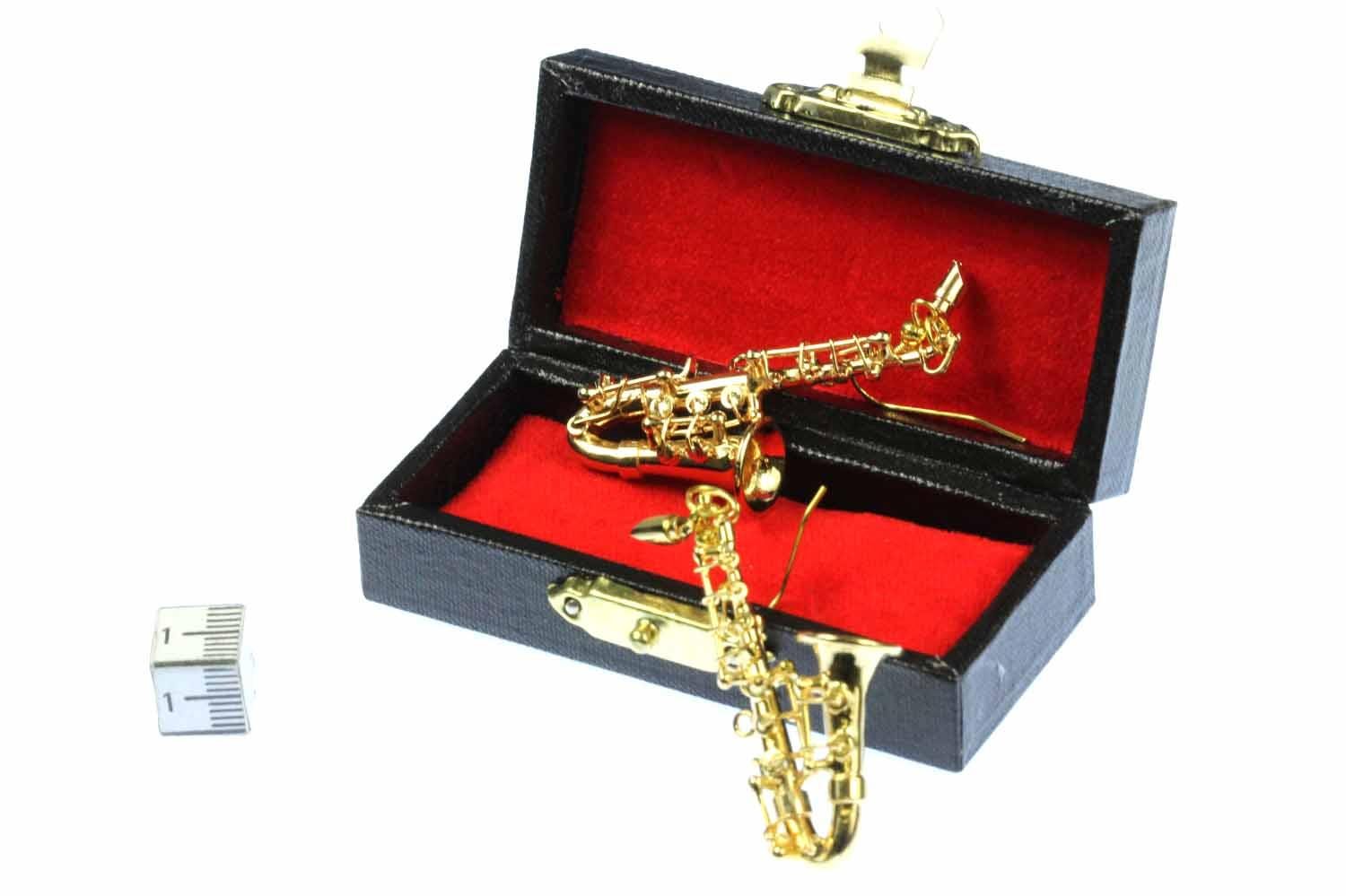 Orecchini fatti a mano sassofono – idea regalo per musicisti con confezione regalo