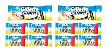 Gillette Cartridge Two Blade With Razor (50 Cartridge + 2 Razor Handle) Pack of 52 Items by JaiHind