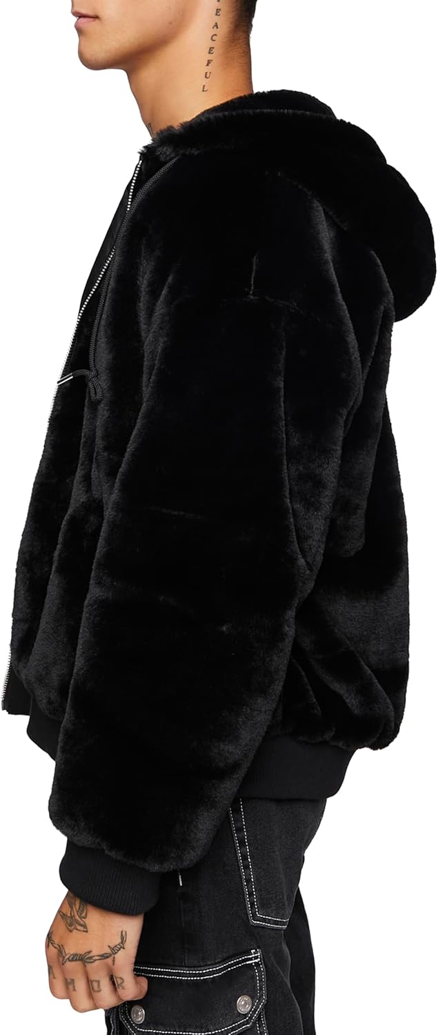 Forever 21 mens Faux Fur Bomber Jacket - Image 2
