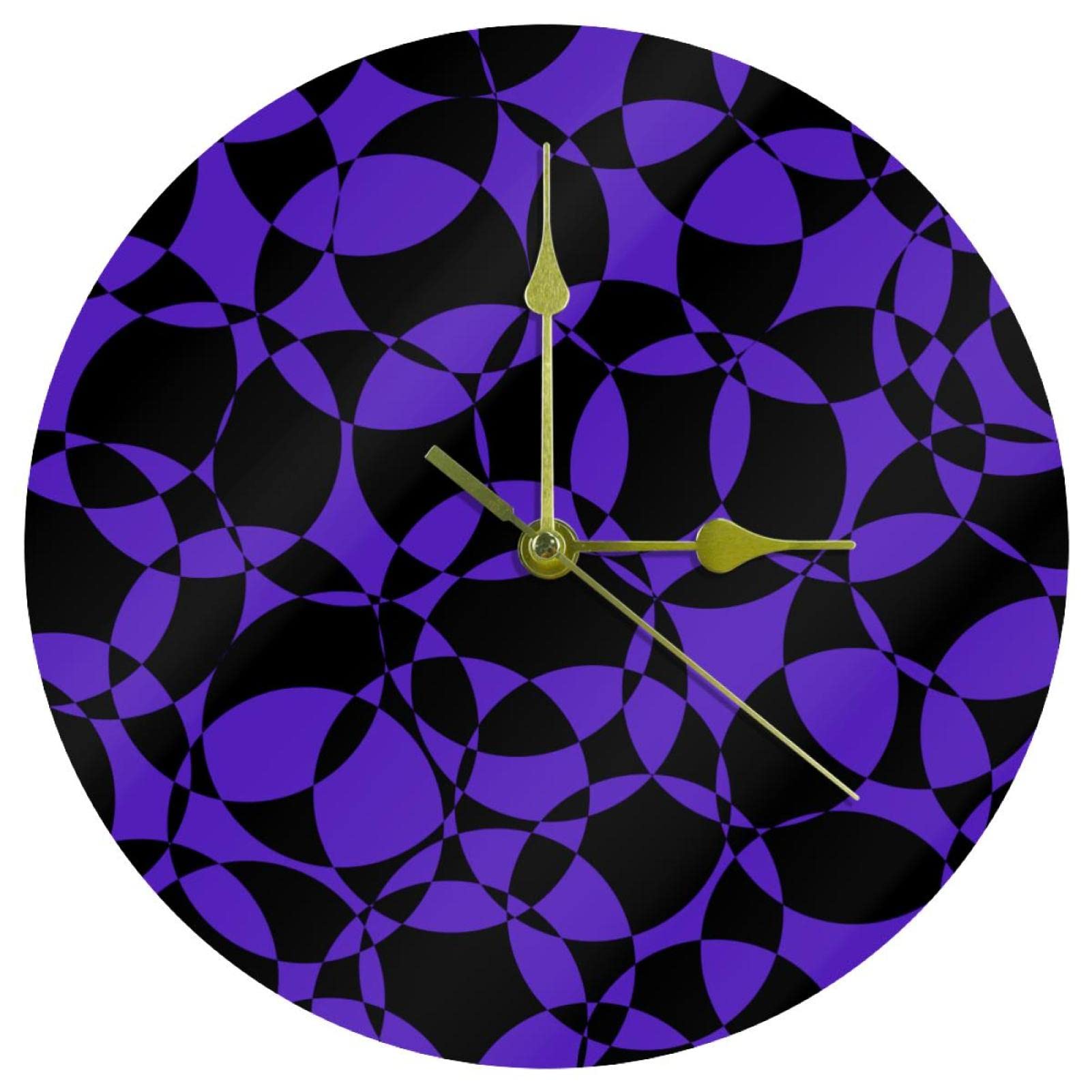 Horloge murale silencieuse en acrylique abstrait de 24 cm sans tic-tac à pile