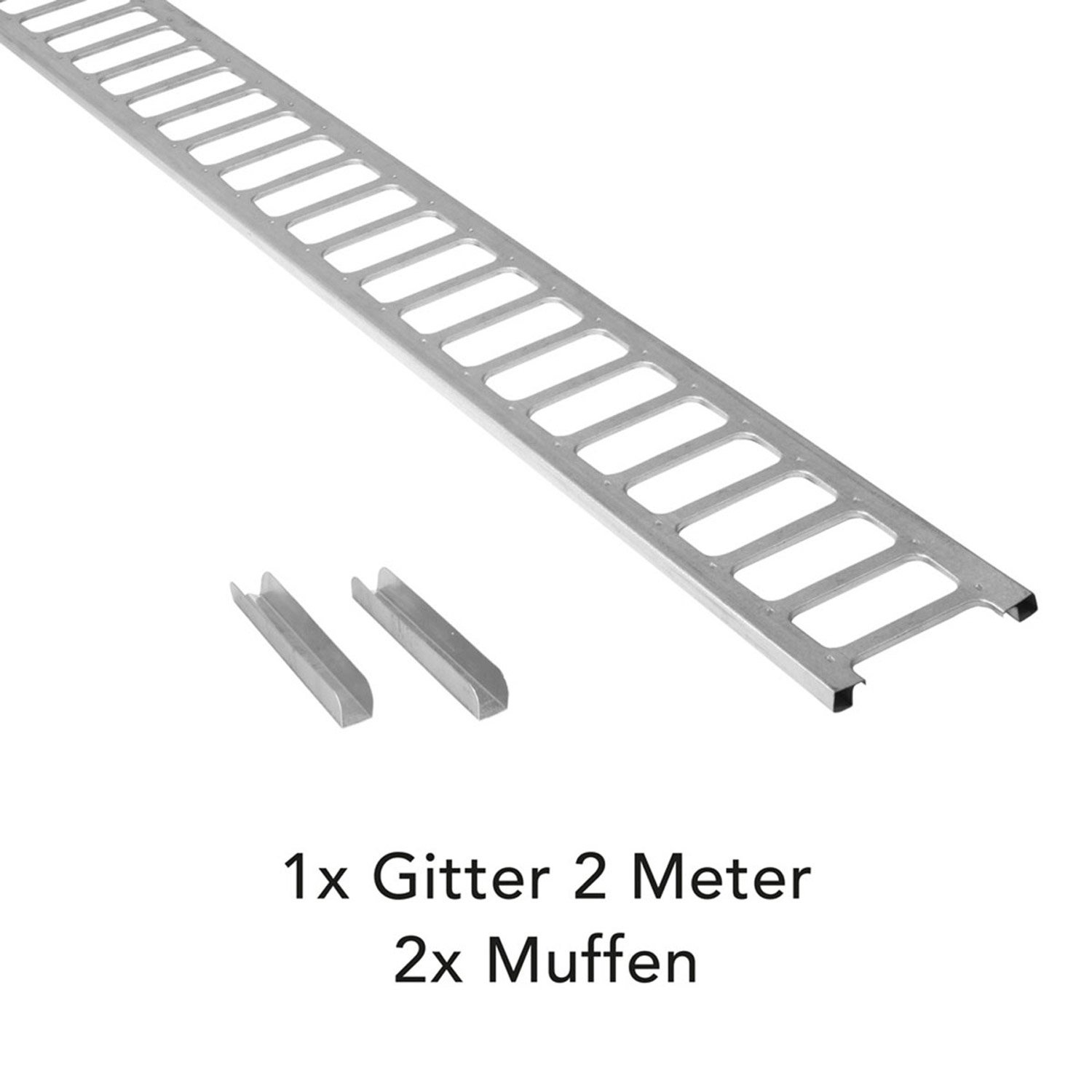 Schneefanggitter ohne Farbe 2,0 m, 9-teiliges Set inkl. Auflageschutz, Made in Germany, 263 kg pro Meter stark, universales Schneefangsystem, blitzschnell montiert