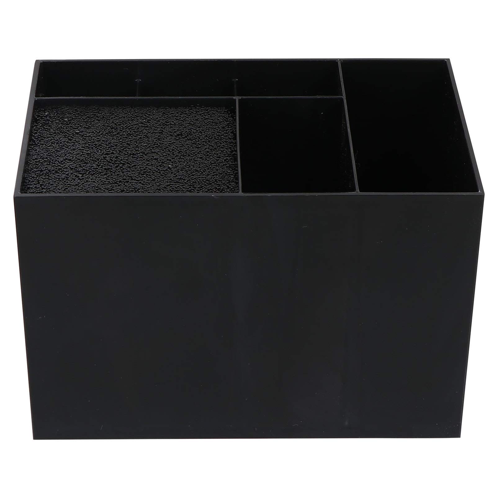 minkissy Organizer con 6 Scomparti in Plastica Nero di Diverse Dimensioni Capacità e Divisori Multipli per Chioma per Saloni di Parrucchieri e Hotel