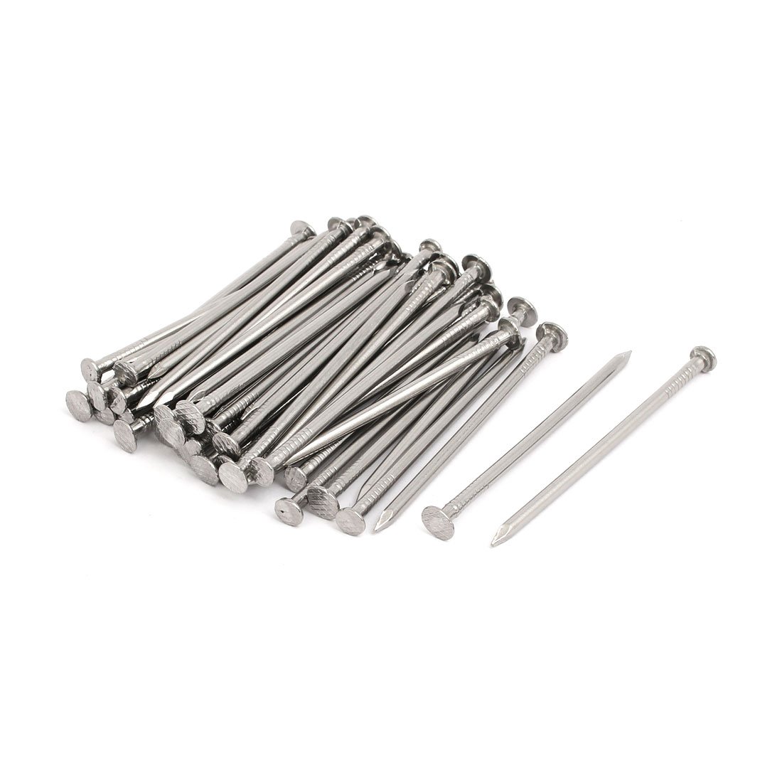 Aexit 2.5-inch Length Fastener 316 Stainless Steel Cement Wood Sliding Nail Silver Tone 50pcs Model:33as501qo662