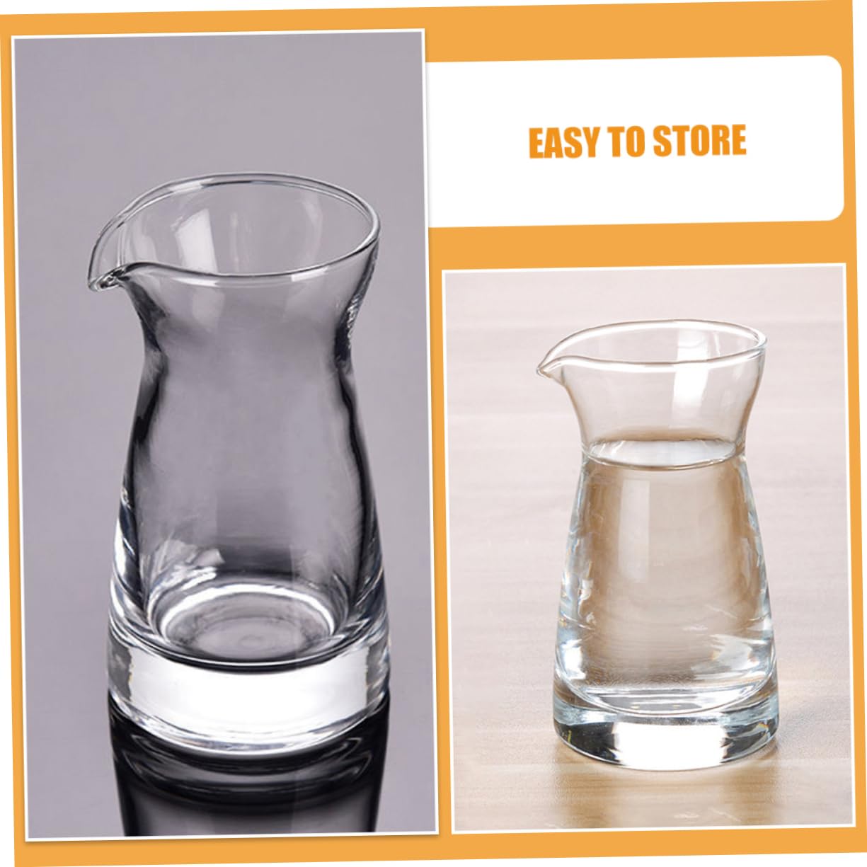 Gatuida Milchkännchen Frische Lebensmittelaufbewahrung aus Glas Elegantes Design 80ml 6 Stück für Küche und Gastronomie