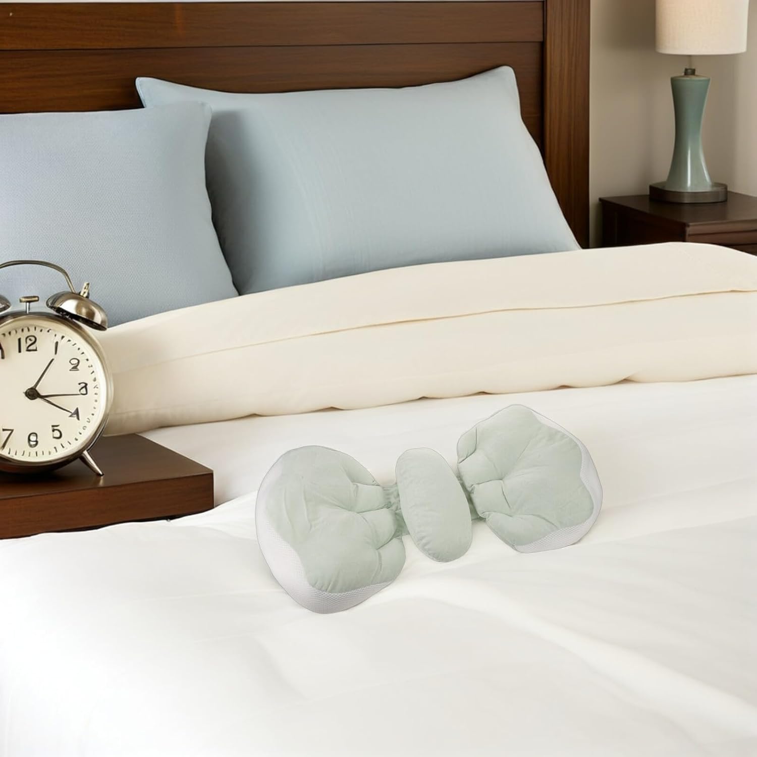 Yardwe Maternity Back and Pregnancy Support Pillow for Pregnant Women, Green Full Body Sleeping Cushion with Belly and Hip Comfort, Pregnancy Wedge Pillow for Side Sleepers and Travel