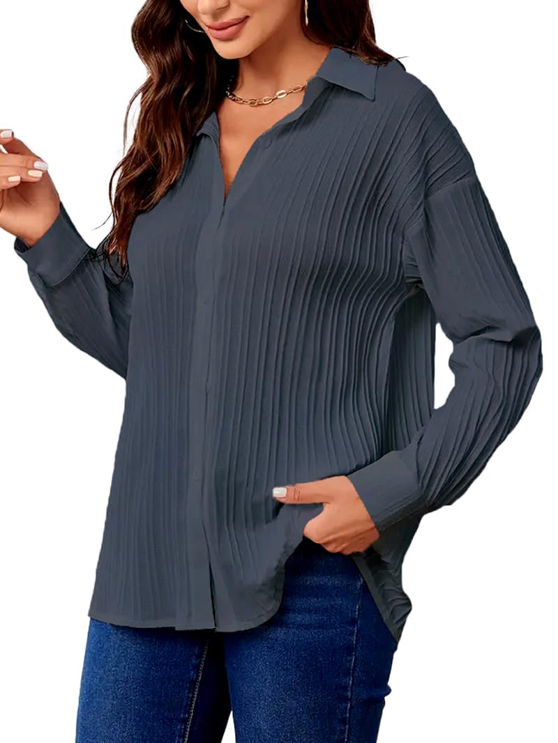 CB-COLEBROOKOversized Textured Beach Summer Shirt for Women | Shirt for Women Stylish Western | Women Long Shirt Top | Women Casual Shirt