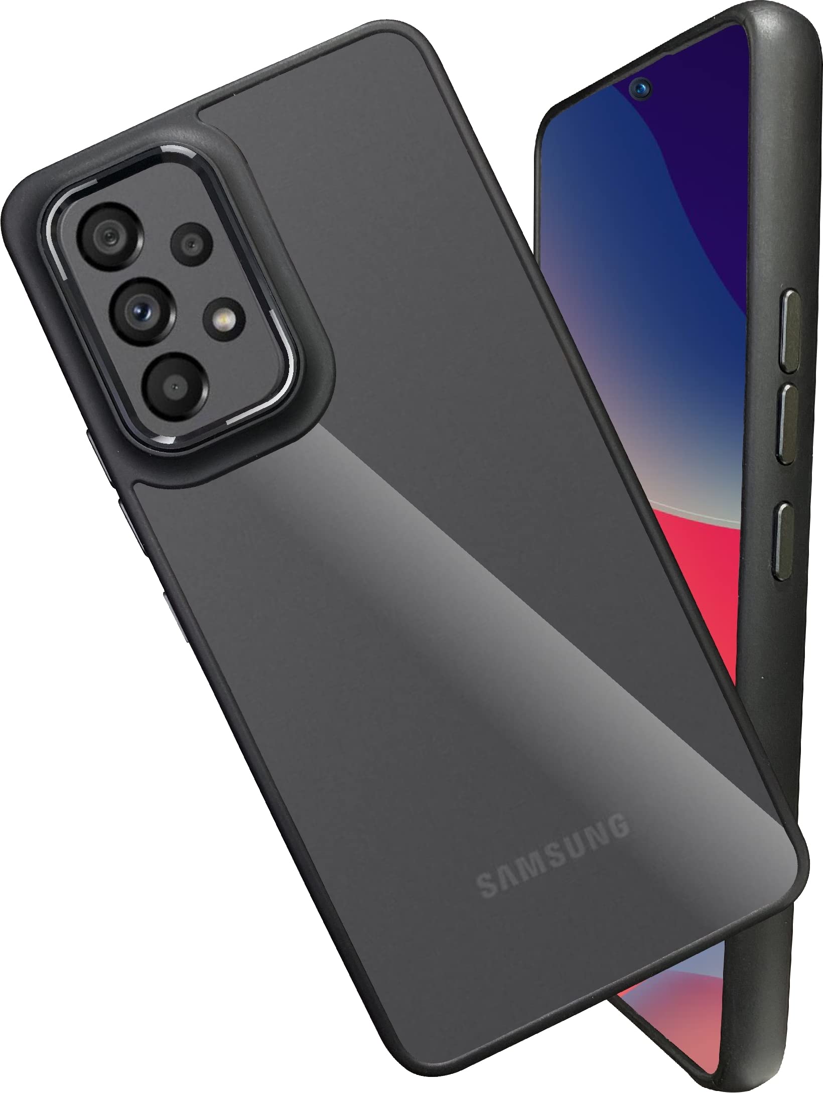A rtistque Ultra Hybrid Clear Back Cover Case for Samsung Galaxy A73 5G | Drop Protection | Transparent | Smooth TPU Sides - Black (B0BQYJFL43) Amazon Price History, Amazon Price Tracker