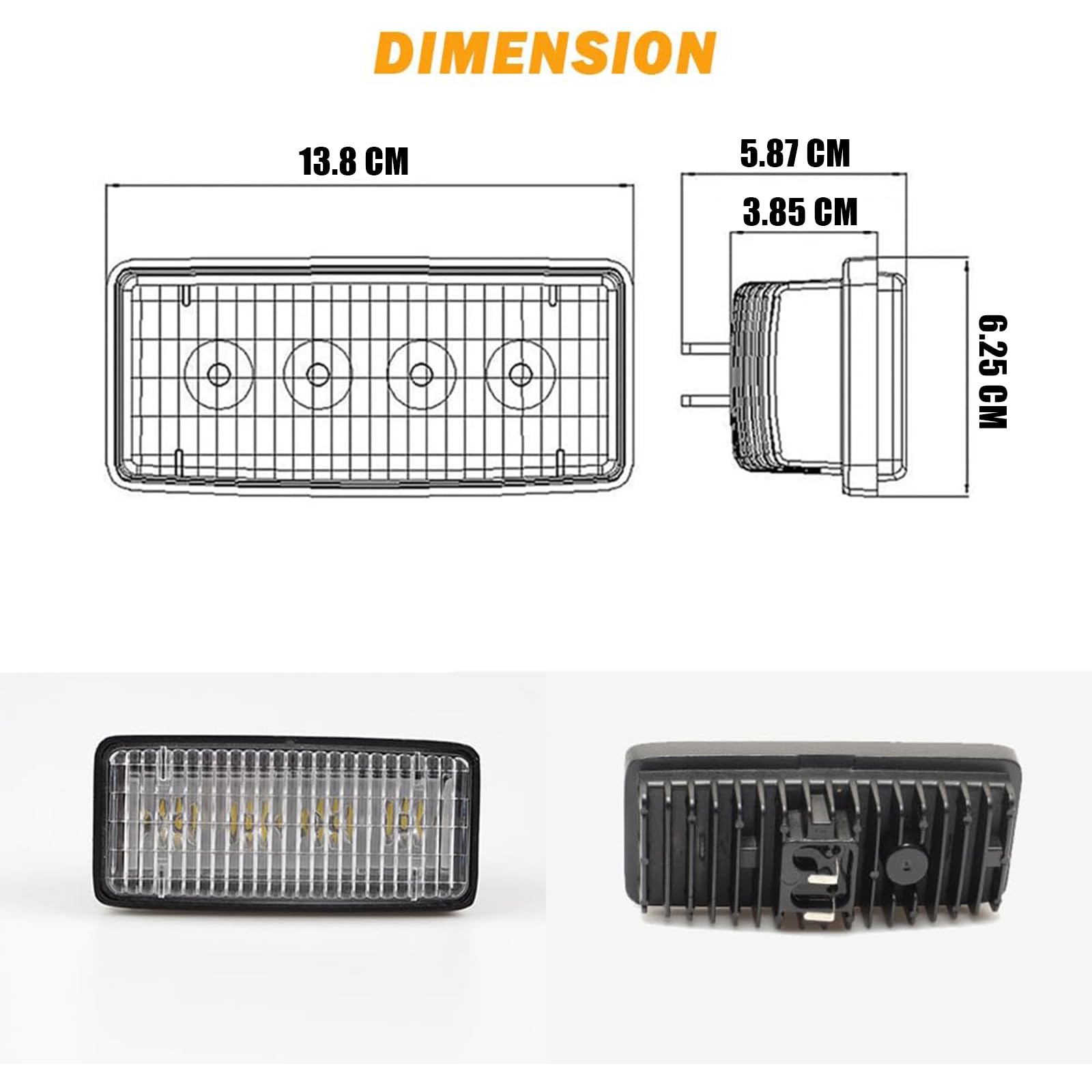 20W Fari da Lavoro LED per Trattore compatibile con John Deere (20W -2 PZ)