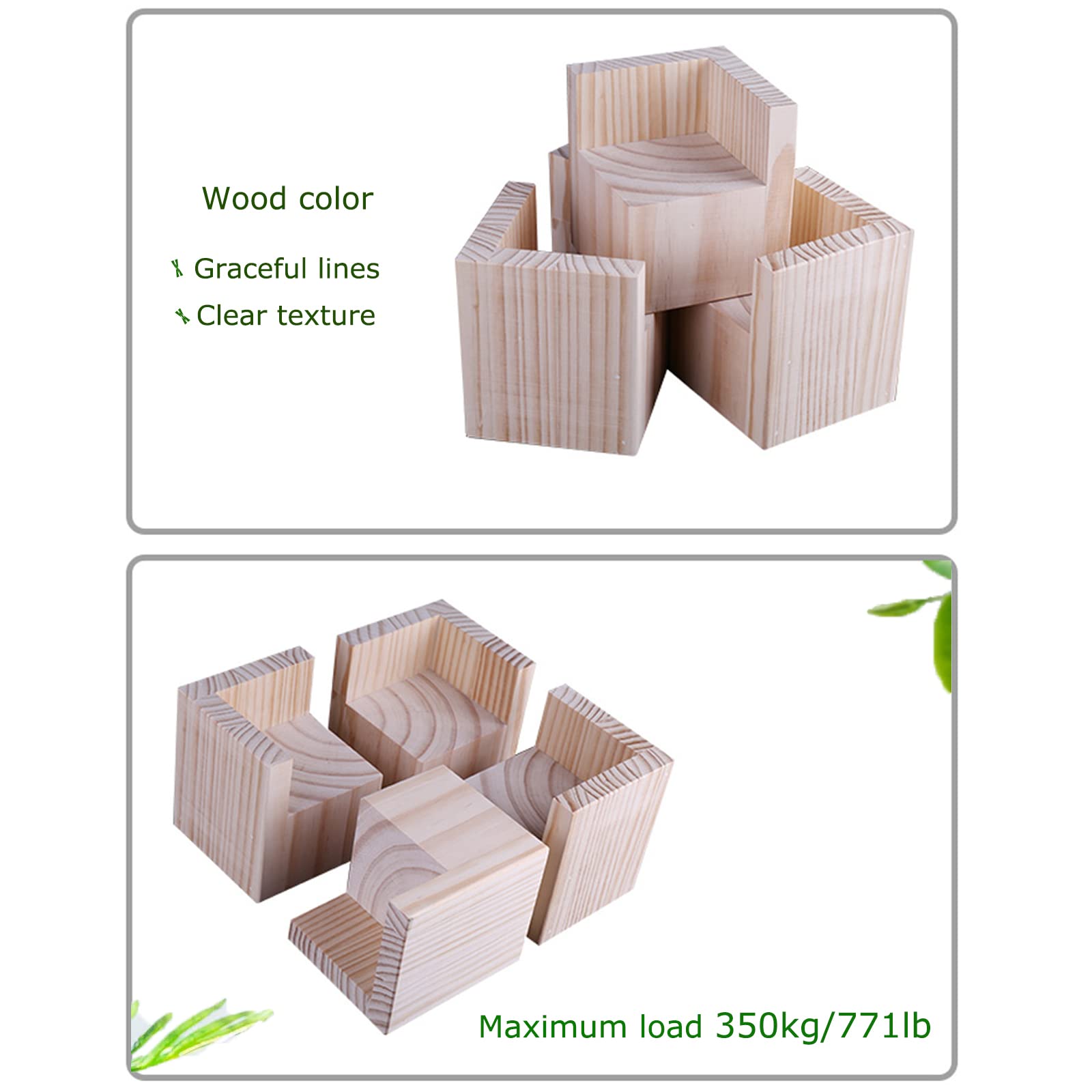 Drewniane nogi do sofy – 4-pak nóżek do mebli sosnowych 10 x 10 x 20 cm podwyższające łóżka i sofy dla dzieci stylowy wystrój domu ulepszony trwały i nowoczesny design
