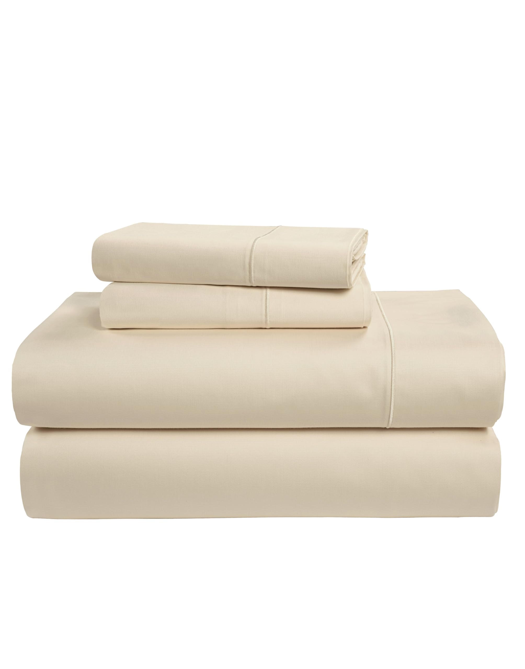 100% Egyptian Cotton Sheet Set Queen Size – Silky Sateen Weave Queen Sheet Set for Winter Sleep Comfort, 15" Snug Fit Deep Pocket, Breathable & Durable, Hotel-Quality Soft Luxury You Can Feel - Taupe — view 59