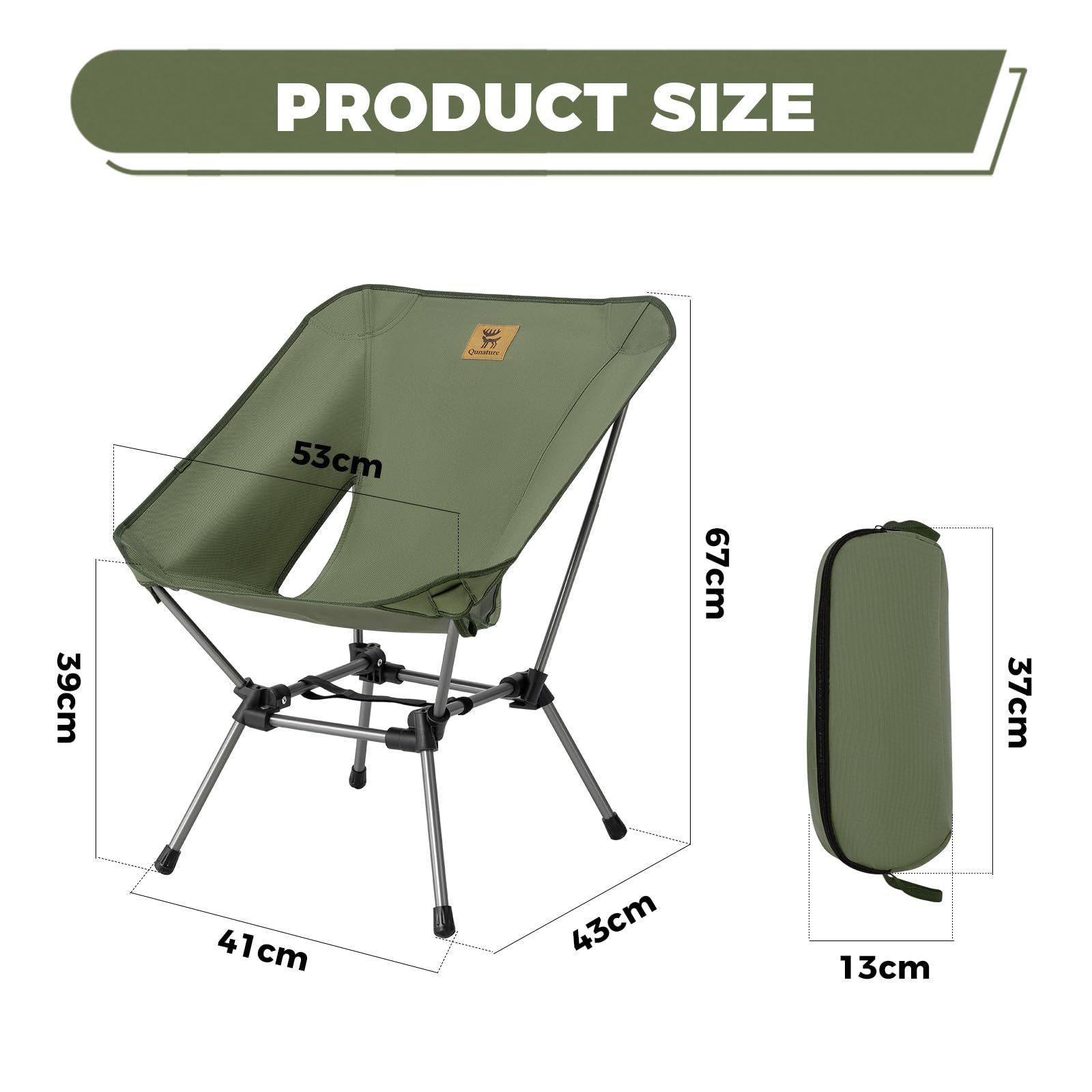 Krzesło Kempingowe Składane Krzesła Zewnętrzne Przenośne Tarasowe z Torbą do Przechowywania Lekkie i Kompaktowe do Wędkowania, Wędrówek, Pikników