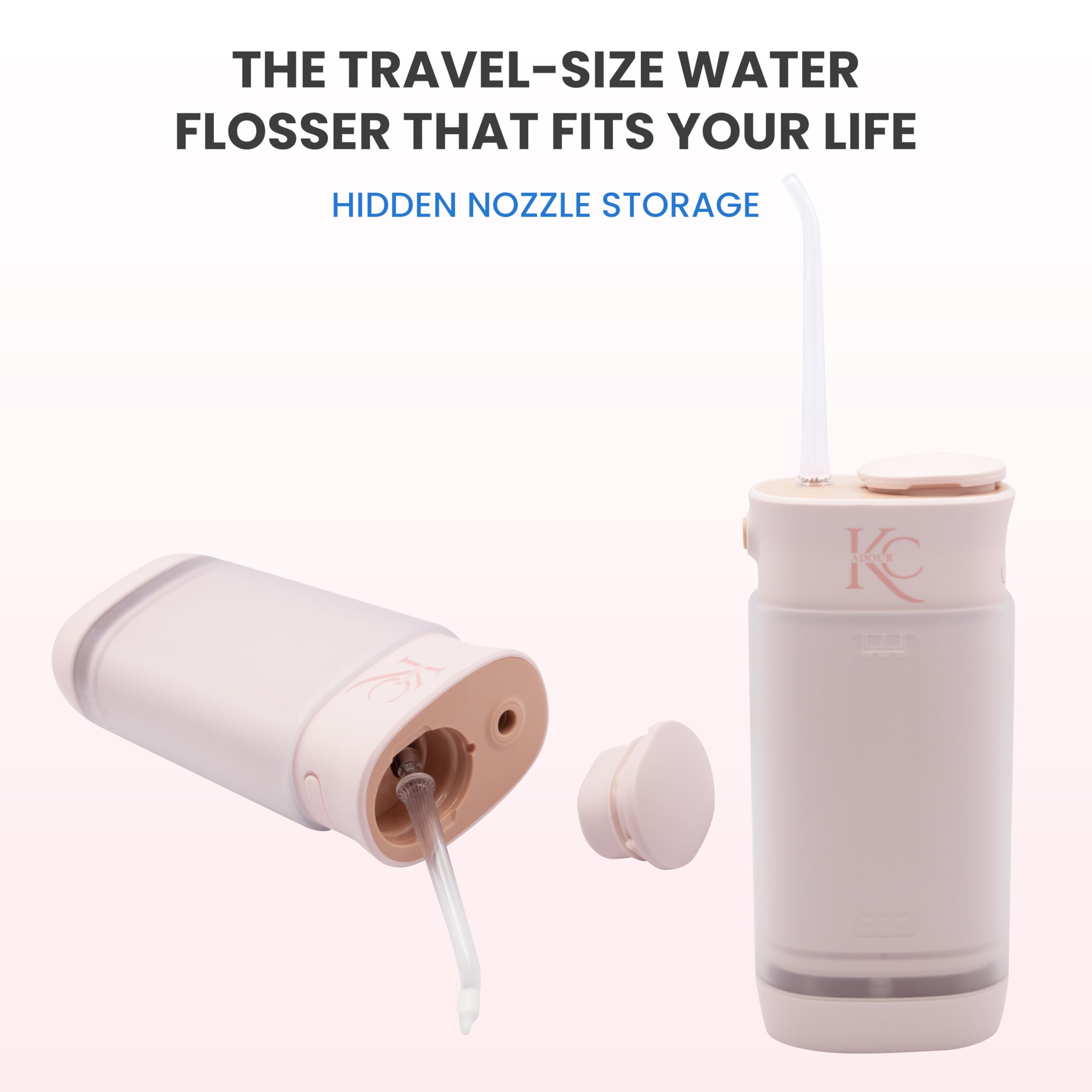 Irrigador dental portátil (rosa)