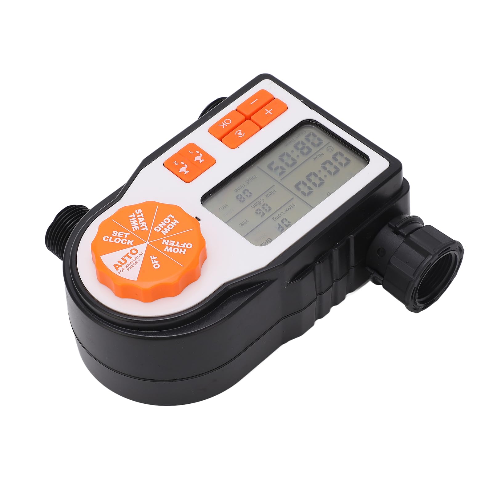 Matybobe Timer Nawadniania Wyświetlacz LCD Elektroniczny Timer Podlewania Ogrodu Sterownik Nawadniania Zraszacza Automatyczne Nawadnianie Tymczasowe Podlewanie z Filtrem Adapter