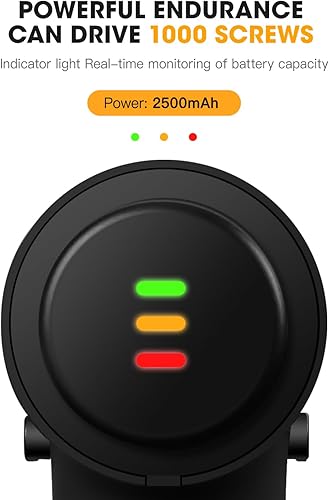 Miniatura 5 de Destornillador eléctrico, juego de destornilladores con luz LED, destornillador inalámbrico de 3.7 V, puntas de destornillador de par de 14 de