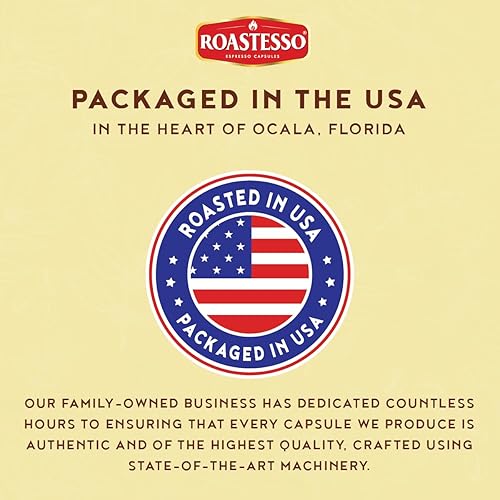 Miniatura 6 de Roastesso, Cápsulas de café expreso de aluminio, café con sabor natural a vainilla francesa, compatible con máquinas originales Nespresso,